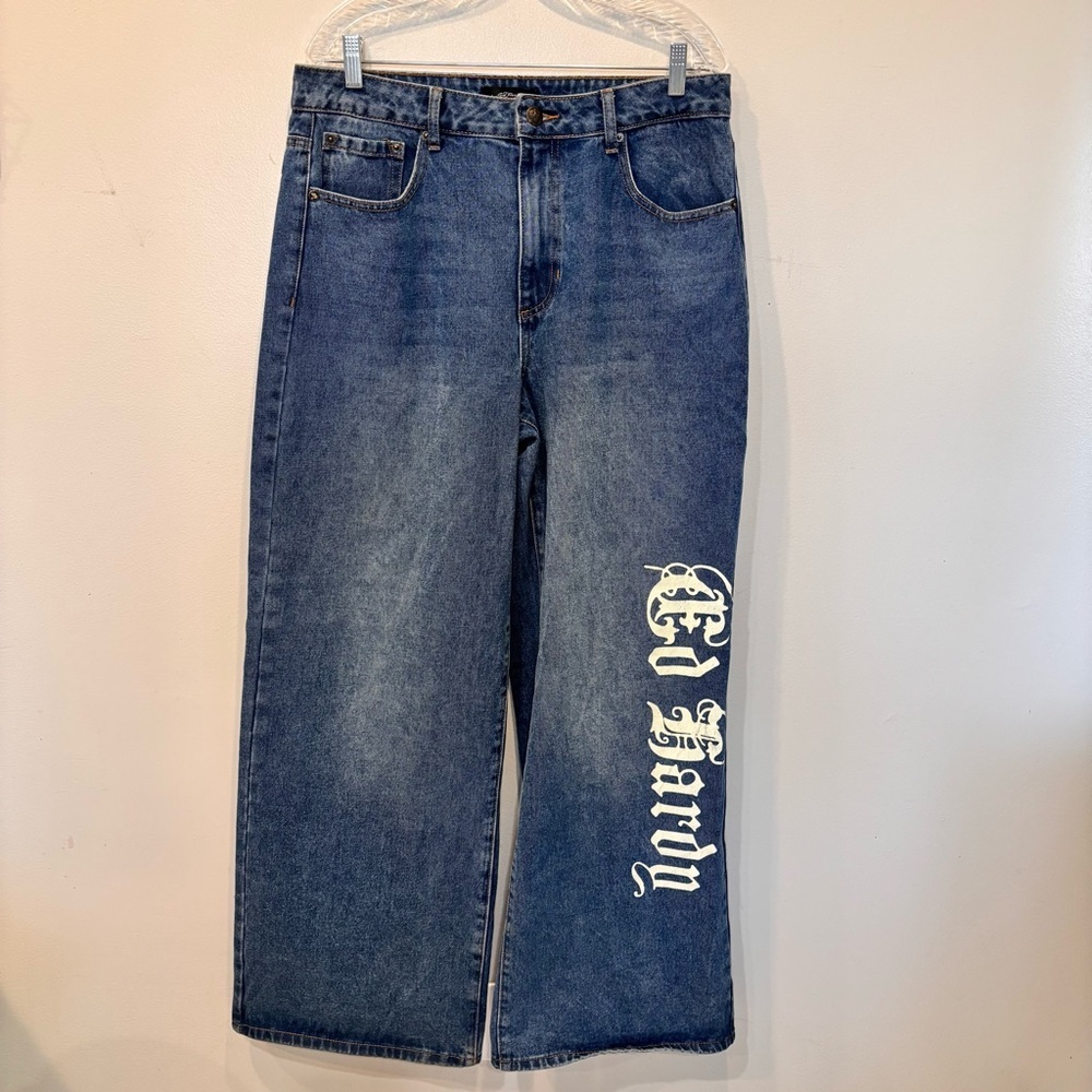 Ed Hardy Born Free Baggy Wide Leg Loose Jeans Women’s Size 32